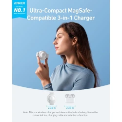 ANKER MagGo UFO 3-in-1 Charger 15W Foldable White