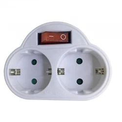 BORMANN BCR1145 Aντάπτορας Πρίζας 2 Σούκο με Διακόπτη BORMANN BCR1145