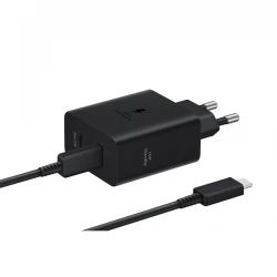 Samsung Fast GaN Travel Charger 50W Duo + Cable Type C To Type C Black