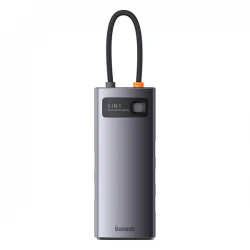 Baseus Multifunctional HUB Docking Station Metal Gleam Series 6 in 1 Type-C to HDMI+USB 3.0 Gray