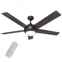 Life Etesian Ανεμιστήρας Οροφής 56.5cm με Φως και Τηλεχειριστήριο Καφέ