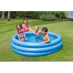 Intex Παιδική Στρογγυλή Πισίνα Φουσκωτή 168x38εκ. Crystal Blue
