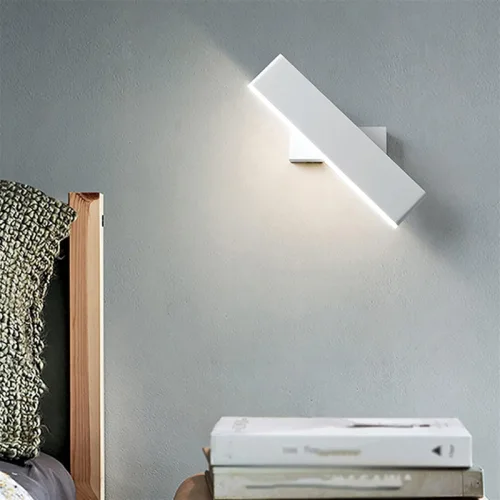 POWERTECH LED φωτιστικό τοίχου HLL-0171, 15W, 4000K, 1200lm, περιστρεφόμενο, λευκό