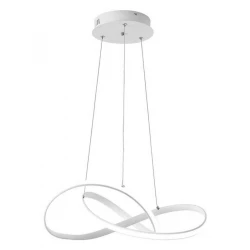 Powertech LED φωτιστικό οροφής HLL-0164, 50W, 4000K, Φ60cm, 1m, λευκό