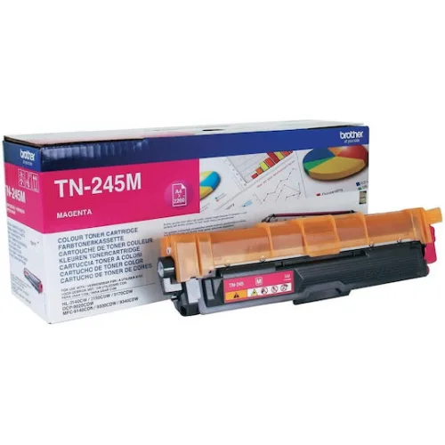 Brother TN-245M Γνήσιο Toner Laser Εκτυπωτή Ματζέντα High Yield 2200 Σελίδων (TN-245M)