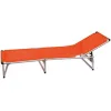 Campus Ξαπλώστρα Παραλίας Πορτοκαλί Πτυσσόμενη Αλουμινίου 198x62x25εκ.