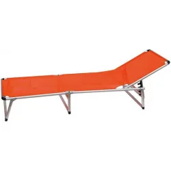 Campus Ξαπλώστρα Παραλίας Πορτοκαλί Πτυσσόμενη Αλουμινίου 198x62x25εκ.