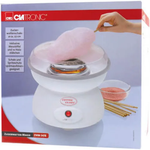 Clatronic ZWM 3478 Μηχανή για Μαλλί της Γριάς 29cm Λευκή