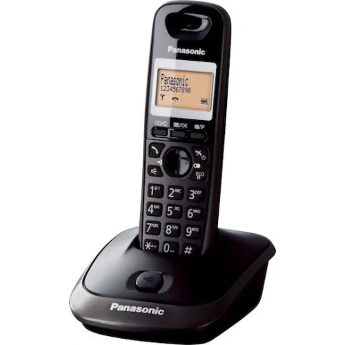 Panasonic KX-TG2511 Ασύρματο Τηλέφωνο με Ελληνικό Μενού Titanium Black
