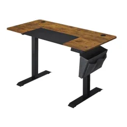 Songmics Μεταλλικό Ηλεκτρικά Ρυθμίζόμενο γραφείο 140 x 60 x 72-120 cm Ξύλινου Φινιρίσματος Χρώματος καφέ ρουστίκ (LSD016X01) (SN