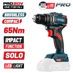 BORMANN Pro BBP5400 Δραπαν/βιδο Κρουστικό,Compact,Brushless 20V,Li-Ion,65Nm με 2 Ταχύτητες BORMANN Pro BBP5400