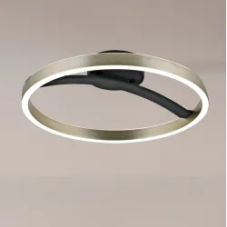 POWERTECH LED φωτιστικό οροφής HLL-0200, 29W, 4000K, Φ38x10cm, ασημί/μαύρο