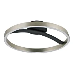 POWERTECH LED φωτιστικό οροφής HLL-0200, 29W, 4000K, Φ38x10cm, ασημί/μαύρο