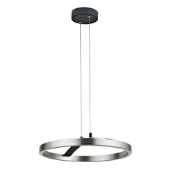 POWERTECH LED φωτιστικό οροφής HLL-0202, 29W, 4000K, Φ38x120cm, ασημί/μαύρο