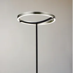 POWERTECH LED φωτιστικό δαπέδου HLL-0204, 42W, 4000K, Φ38x157cm, ασημί/μαύρο