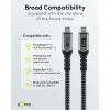 GOOBAY καλώδιο USB-C 74210, USB4, 240W, 40Gbps, 8K/60Hz, 0.50m, γκρι