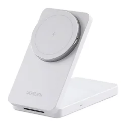 Ugreen W528 2 σε 1 επαγωγικός φορτιστής για iPhone AirPods 20W λευκό (45055) (UGR45055)