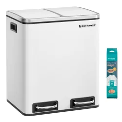 Songmics κάδος απορριμάτων κουζίνας 41 x 36 x 47 cm (LTB30WT) (SNGLTB30WT)
