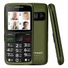 POWERTECH κινητό τηλέφωνο Sentry Eco V2 PTM-42, dual SIM, πλήκτρο SOS, πράσινο