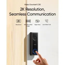 ANKER Eufy Video Doorbell C30 Battery Powered,2K