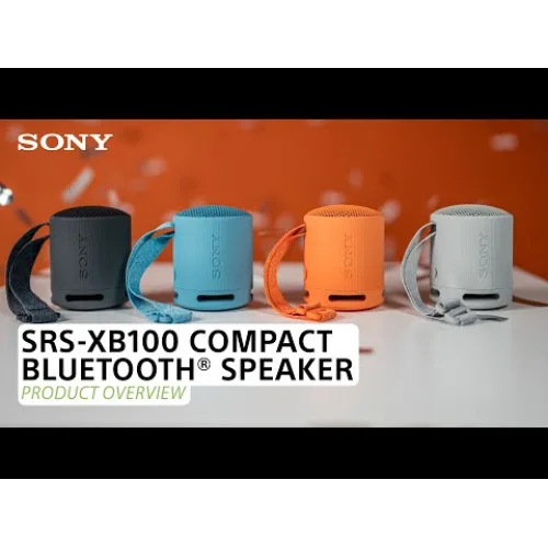 Sony SRS-XB100 Αδιάβροχο Ηχείο Bluetooth 2.5W με Διάρκεια Μπαταρίας έως 16 ώρες Μαύρο