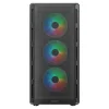 CC-COUGAR Case AIRFACE PURE RGB Tempered Glass Middle ATX Black (4x120mm RGB fans preinstalled)