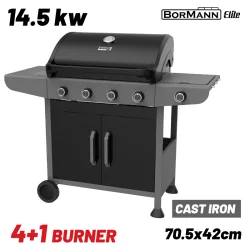BORMANN Elite BBQ6041 Ψησταριά Υγραερίου FORGE 4+1 Εστιών με Μαντεμένια Σχάρα BORMANN ELITE BBQ6041