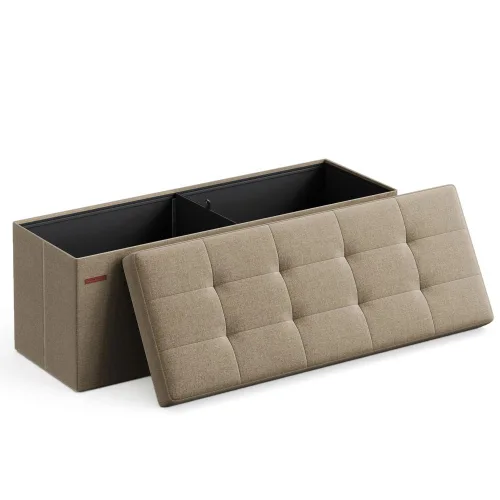Songmics Αναδιπλούμενος Πάγκος Αποθήκευσης  - 110 x 38 x 38 - Καφέ  (LSF077R01V2) (SNGLSF077R01V2)