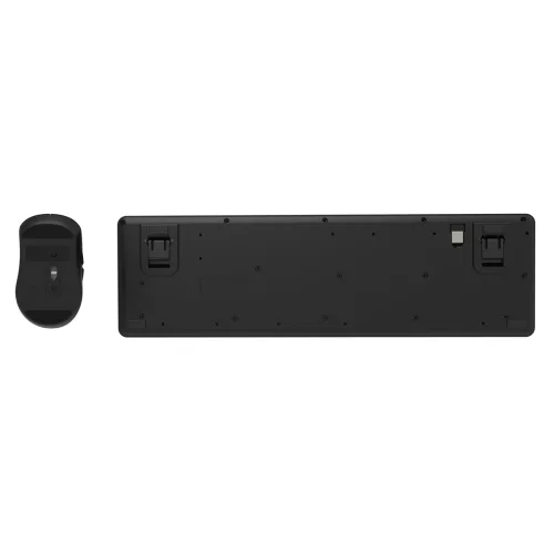 POWERTECH set ασύρματο ποντίκι & πληκτρολόγιο PT-1541, 2.4GHz, αθόρυβο, μαύρο