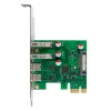 POWERTECH κάρτα επέκτασης PCIe σε 2x USB & 2x USB-C ST632, 5Gbps, NEC D720201