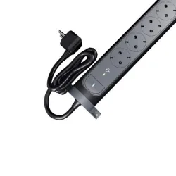 Legrand SurgeArrest 5 Outlets 1.5m,USB C+C, Cable  White/Grey