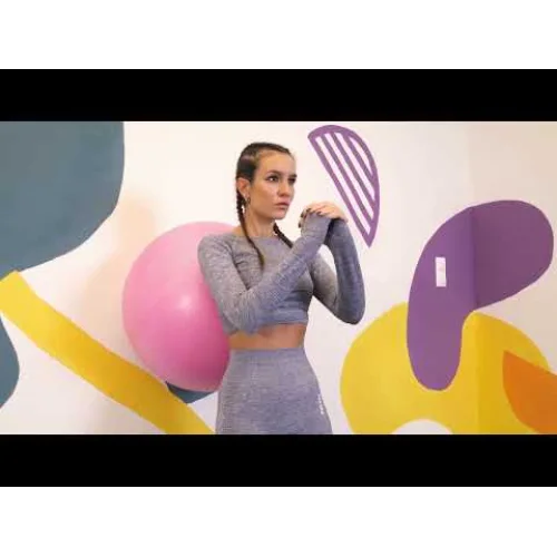 AMILA Μπάλα Pilates 55cm , 1kg σε Ροζ Χρώμα