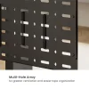 BRATECK cable management γραφείου CC11-20-2, μεταλλικό, 768x63x307mm, μαύρο