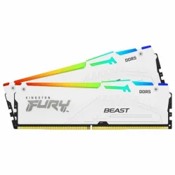KINGSTON Memory KF560C30BWEAK2-64 FURY Beast WHITE RGB  DDR5, 6000MT/s, 64GB KIT OF 2