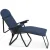 Πολυθρόνα 7 Θέσεων Μαύρου Σκελετού Μπλε Σκούρο Μαξιλάρι