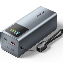 VENTION 20000mAh Power Bank (USB-C + USB-C/USB-A) 100W Gray TFT Display Type (FKCH0) (VENFKCH0)