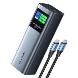 VENTION 27000mAh Power Bank (USB-C + USB-C/USB-C/USB-A) 140W Gray LED Display Type (FKEH0) (VENFKEH0)