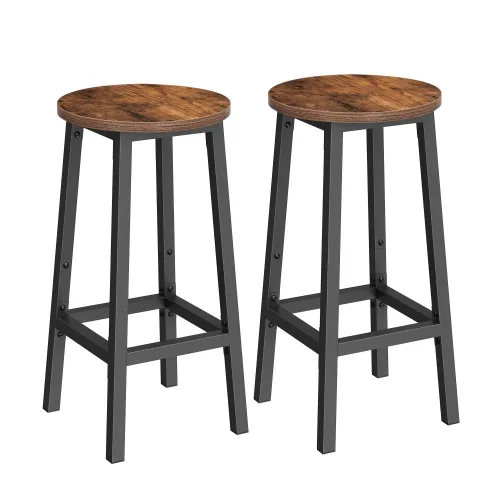 Vasagle Σετ Μεταλλικά Σκαμπό Bar 32 x 32 x 65 cm 2 τμ  (LBC32X) (VASLBC32X)