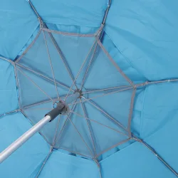Ομπρέλα Παραλίας Αλουμινίου 2,4m PE 180gsm UPF 50+ Γαλάζιο