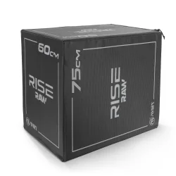 Πλειομετρικό Κουτί Plyo Box Raw Rise 50x60x75 cm - Μαύρο