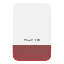 POWERTECH σειρήνα PT-1608, εξωτερικού χώρου, IP65, 433MHz, 120dB, 5000mAh, κόκκινη