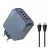 LDNIO φορτιστής τοίχου Q8 με καλώδιο USB-C, USB/Lightning/3x USB-C, GaN, 100W, μπλε
