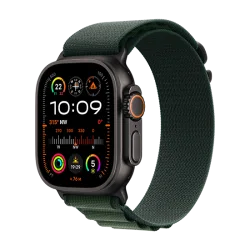 Watch Apple Watch Ultra 2 (2024) LTE 49mm Black Titanium Case with Alpine Loop L - Dark Green