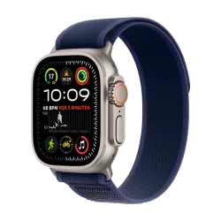Watch Apple Watch Ultra 2 (2024) LTE 49mm Natural Titanium Case with Trail Loop S/M - Blue