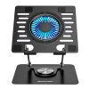 POWERTECH βάση & ψύξη laptop PT-1630 έως 17", 110mm LED fan, μεταλλική, μαύρη
