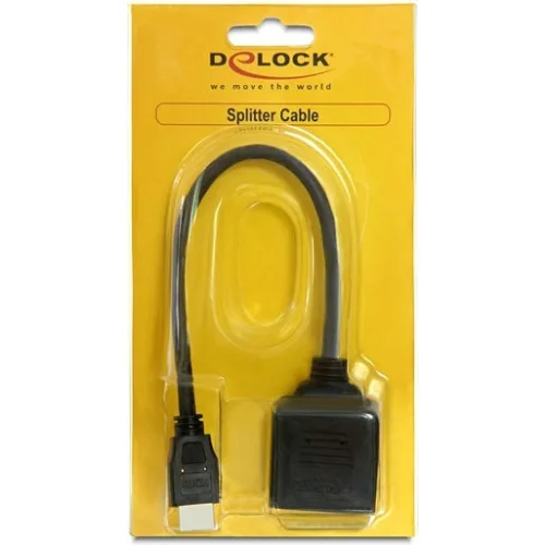 DeLock Μετατροπέας HDMI male σε HDMI 2x female 1τμχ 65226