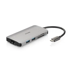 D-Link 8-in-1 USB-C Hub with HDMI/Ethernet/Card Reader/Power Delivery (DUB-M810)
