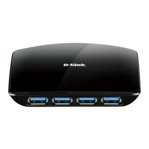 USB 3.0 Hub 4 θυρών σε μαύρο χρώμα.
