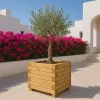 Ξύλινη Γλάστρα Τετράγωνη 50 x 50 εκ. – 37εκ. Ύψος