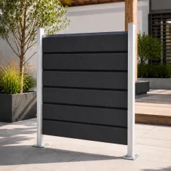 WPC Τάβλα Περίφραξης 2,4 x 12,5 x 600εκ. - Ανθρακί